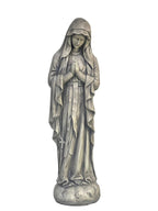 32" Gray Polyresin Virgin Mary Outdoor Statue