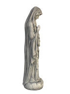 32" Gray Polyresin Virgin Mary Outdoor Statue