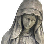 32" Gray Polyresin Virgin Mary Outdoor Statue