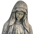 32" Gray Polyresin Virgin Mary Outdoor Statue