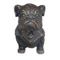 16" Antiqued Bronze Bulldog Outdoor Statue