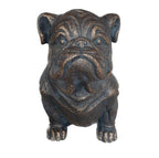 16" Antiqued Bronze Bulldog Outdoor Statue