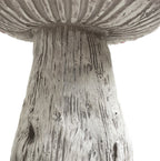 15" Red And White Polyresin Mushroom Outdoor Statue