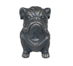 16" Black Polyresin Dog Outdoor Statue