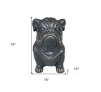 16" Black Polyresin Dog Outdoor Statue