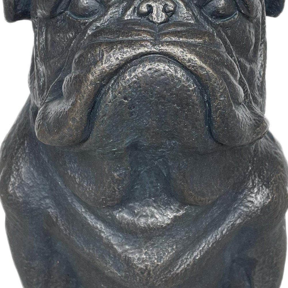 16" Black Polyresin Dog Outdoor Statue