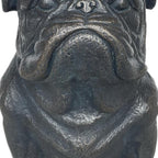 16" Black Polyresin Dog Outdoor Statue