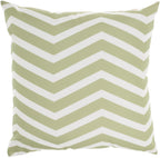 20" Orange Green and Blue Floral Indoor Outdoor Throw Pillow