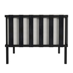 77" Black Iron and Cushions Patio Sofa