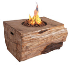 50000 BTU 40" Brown Aluminum Natural Gas Rectangular Fire Pit With Cover