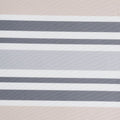 24" X 36" Gray Tan And White Striped Pillow Style Pet Bed With Removable Cover