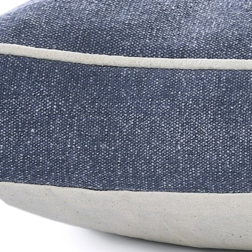 24" X 36" Stonewashed Blue Pillow Style Pet Bed With Removable Cover