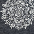 24" X 36" Stonewashed Blue Medallion Pillow Style Pet Bed With Removable Cover