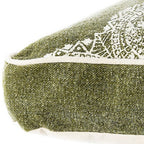 24" X 36" Stonewashed Sage Medallion Pillow Style Pet Bed With Removable Cover