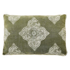 24" X 36" Stonewashed Sage Medallion Pillow Style Pet Bed With Removable Cover