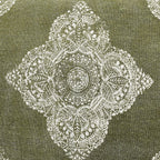 24" X 36" Stonewashed Sage Medallion Pillow Style Pet Bed With Removable Cover