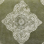 24" X 36" Stonewashed Sage Medallion Pillow Style Pet Bed With Removable Cover