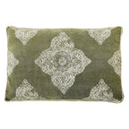 24" X 36" Stonewashed Sage Medallion Pillow Style Pet Bed With Removable Cover