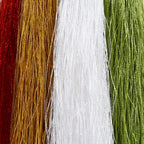 Set of Four Handmade Gold Green Red And White Acrylic Tassel Ornament s