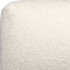 18" Beige Polyester Cube Outdoor Pouf Ottoman