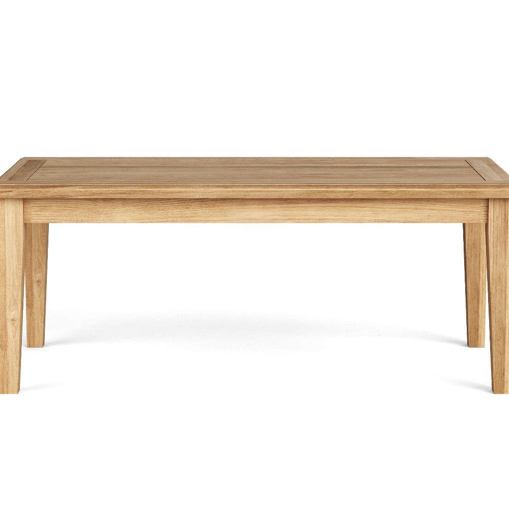47" Natural Solid Wood Outdoor Coffee Table