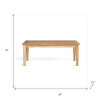 47" Natural Solid Wood Outdoor Coffee Table