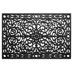 24" X 36" Black Rubber Scrollwork Outdoor Door Mat