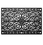 24" X 36" Black Rubber Scrollwork Outdoor Door Mat