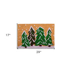 17" X 29" Natural and Green Coir Christmas Trees Outdoor Christmas Door Mat