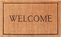 18" X 30" Natural And Black Coir Welcome Outdoor Door Mat
