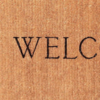 18" X 30" Natural And Black Coir Welcome Outdoor Door Mat