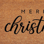 17" X 29" Natural and Black Coir Merry Christmas Outdoor Christmas Door Mat