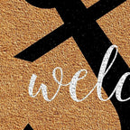 24" X 36" Natural and Black Coir Anchor Welcome Outdoor Door Mat
