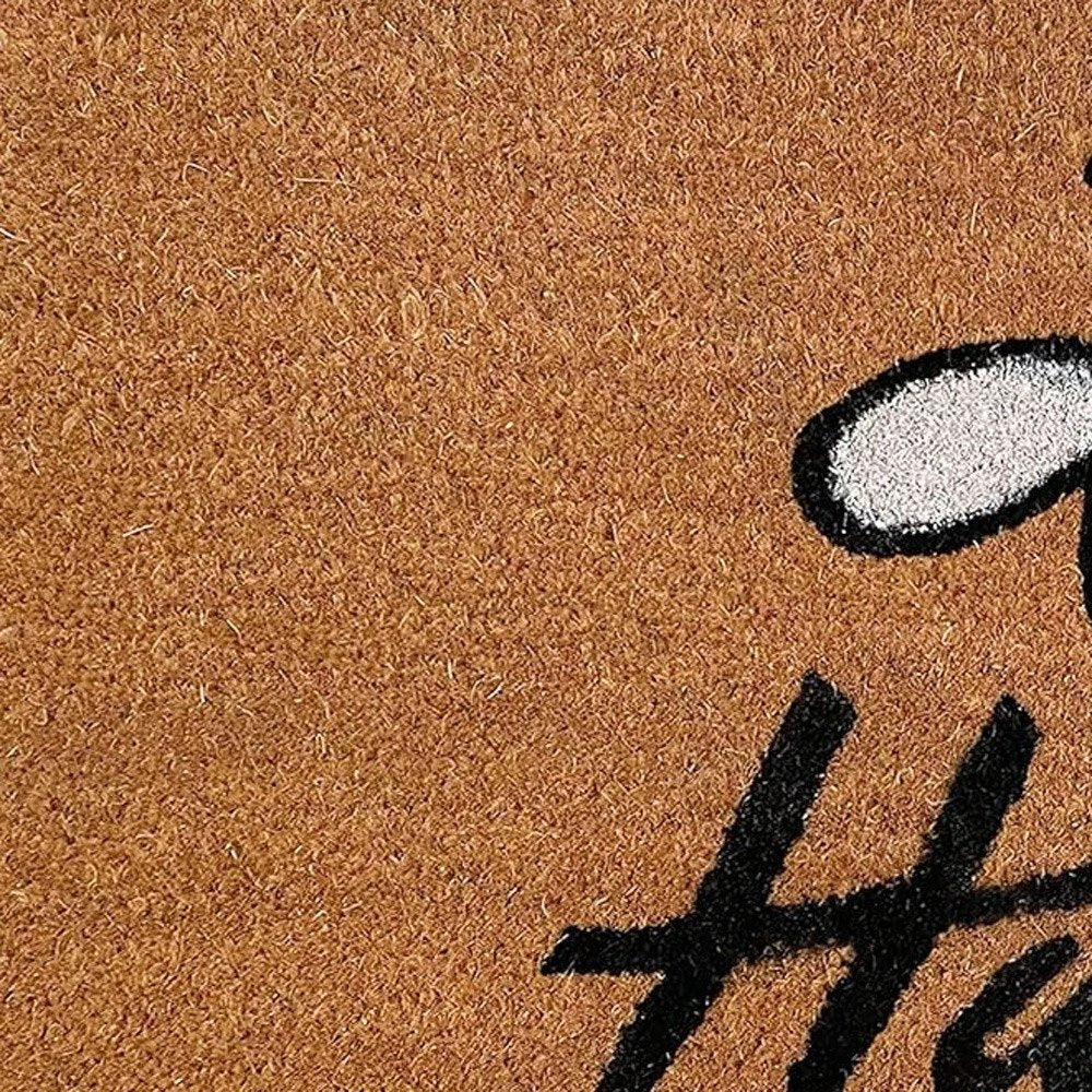 17" X 29" Natural and Black Coir Bumblee Bee Happy Outdoor Door Mat