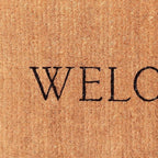 24" X 36" Natural and Black Coir Welcome Outdoor Door Mat