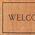 18" X 30" Natural And Black Coir Welcome Outdoor Door Mat