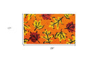 17" X 29" Orange Black And Yellow Leaves Outdoor Coir Door Mat