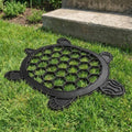 13" X 17" Black Rubber Geometric Turtle Outdoor Door Mat
