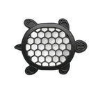 13" X 17" Black Rubber Geometric Turtle Outdoor Door Mat