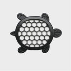 13" X 17" Black Rubber Geometric Turtle Outdoor Door Mat