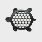 13" X 17" Black Rubber Geometric Turtle Outdoor Door Mat