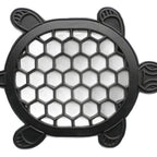 13" X 17" Black Rubber Geometric Turtle Outdoor Door Mat