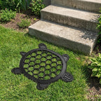 13" X 17" Black Rubber Geometric Turtle Outdoor Door Mat