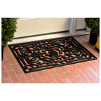 18" X 30" Black Rubber Pineapple Outdoor Door Mat