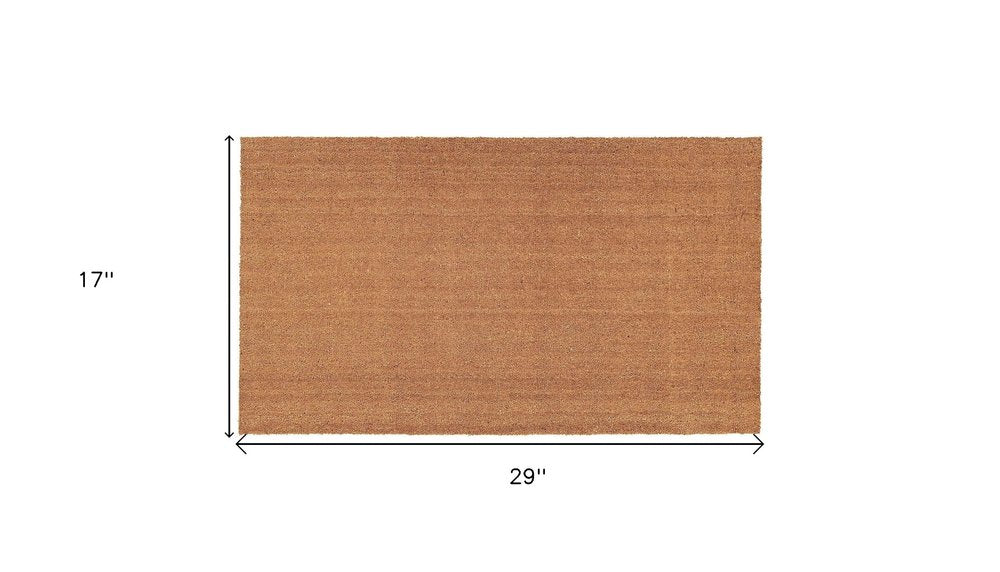 24" X 36" Natural Coir Solid Color Outdoor Door Mat