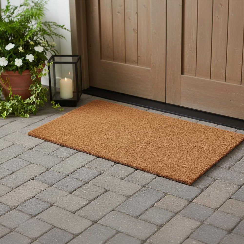 24" X 48" Natural Coir Solid Color Outdoor Door Mat