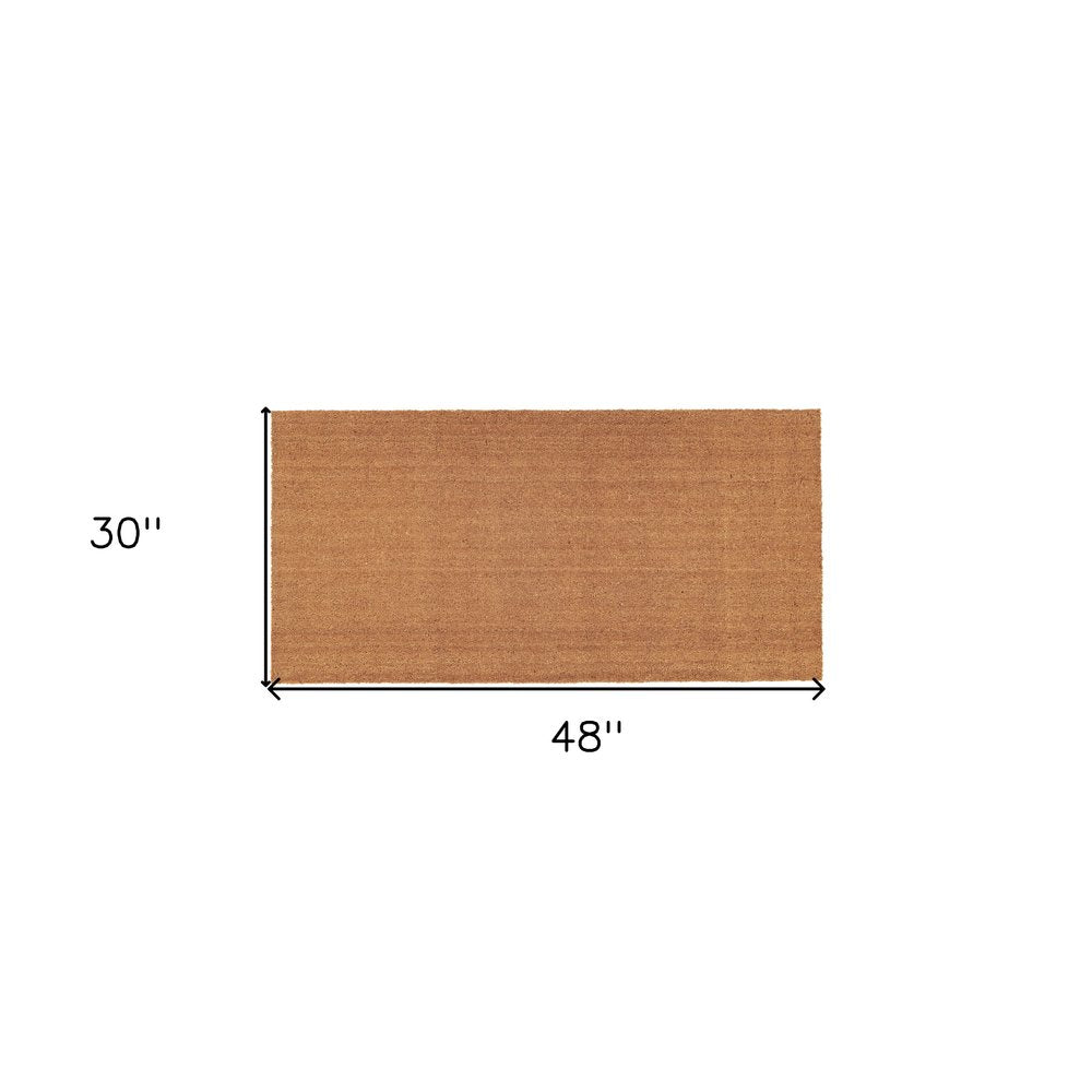 24" X 48" Natural Coir Solid Color Outdoor Door Mat