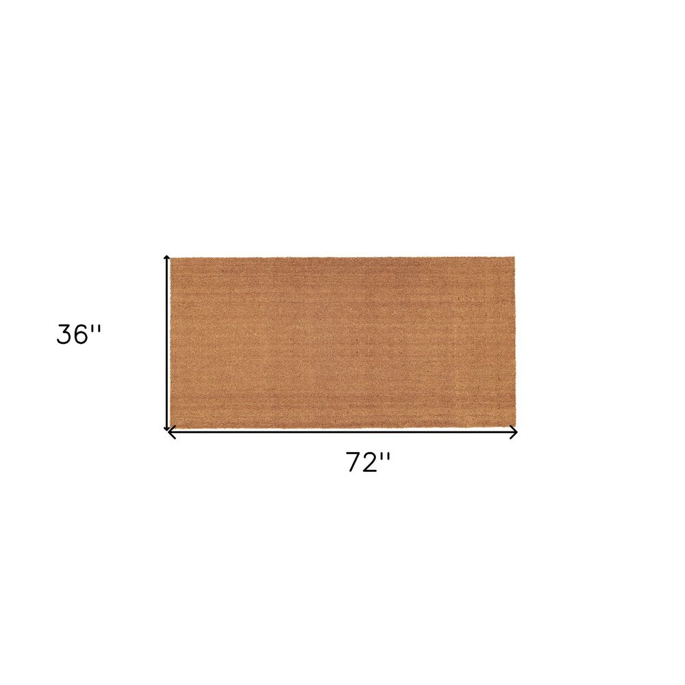 24" X 48" Natural Coir Solid Color Outdoor Door Mat