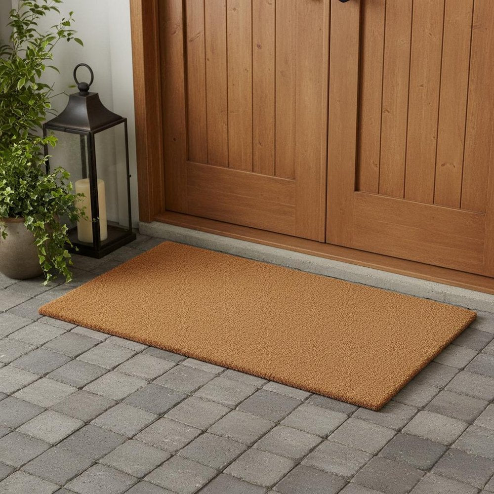 24" X 48" Natural Coir Solid Color Outdoor Door Mat