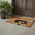 17" X 29" Natural Black and Brown Coir Welch Corgi Hello Outdoor Door Mat
